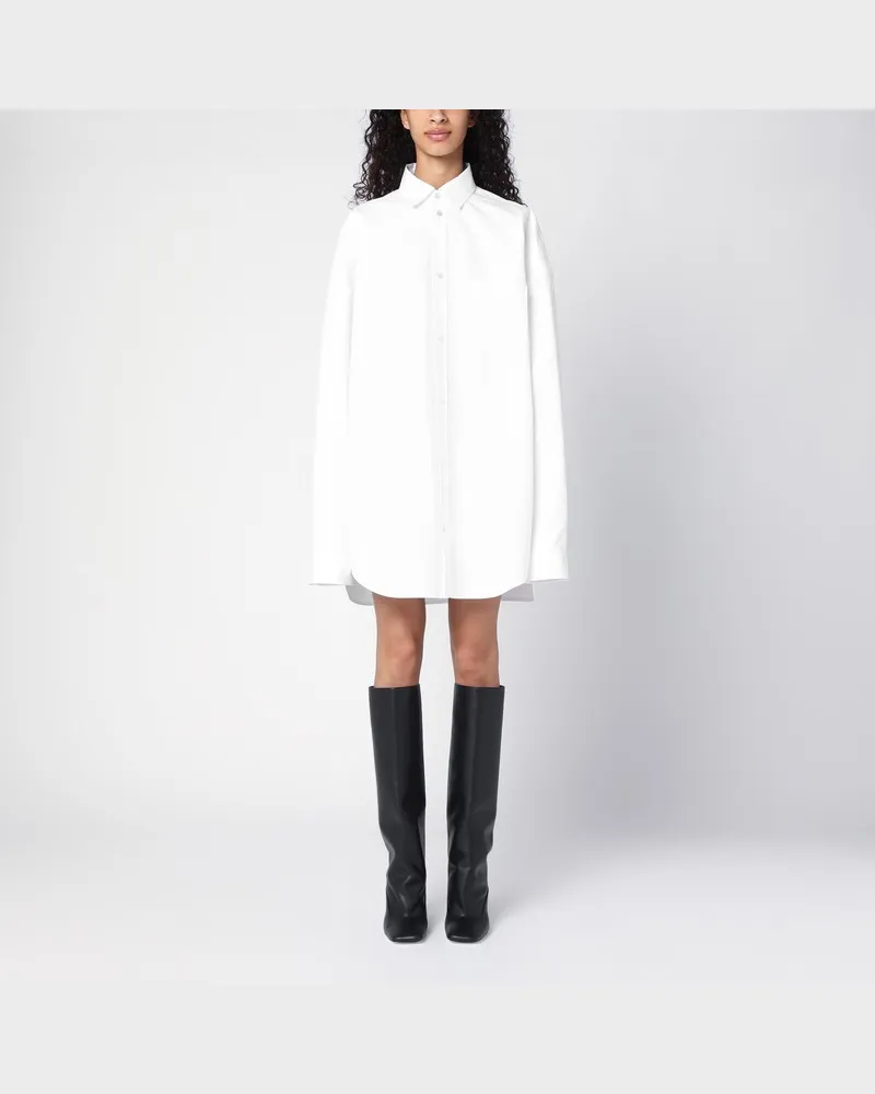 Balenciaga Weiße Bluse Outerwear Large Fit Weiß