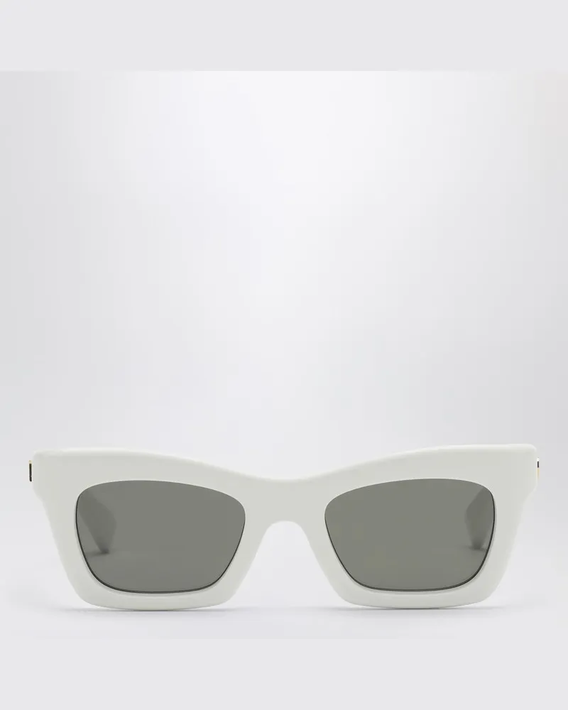 Gucci Weiße eckige Sonnenbrille aus Acetat Weiß