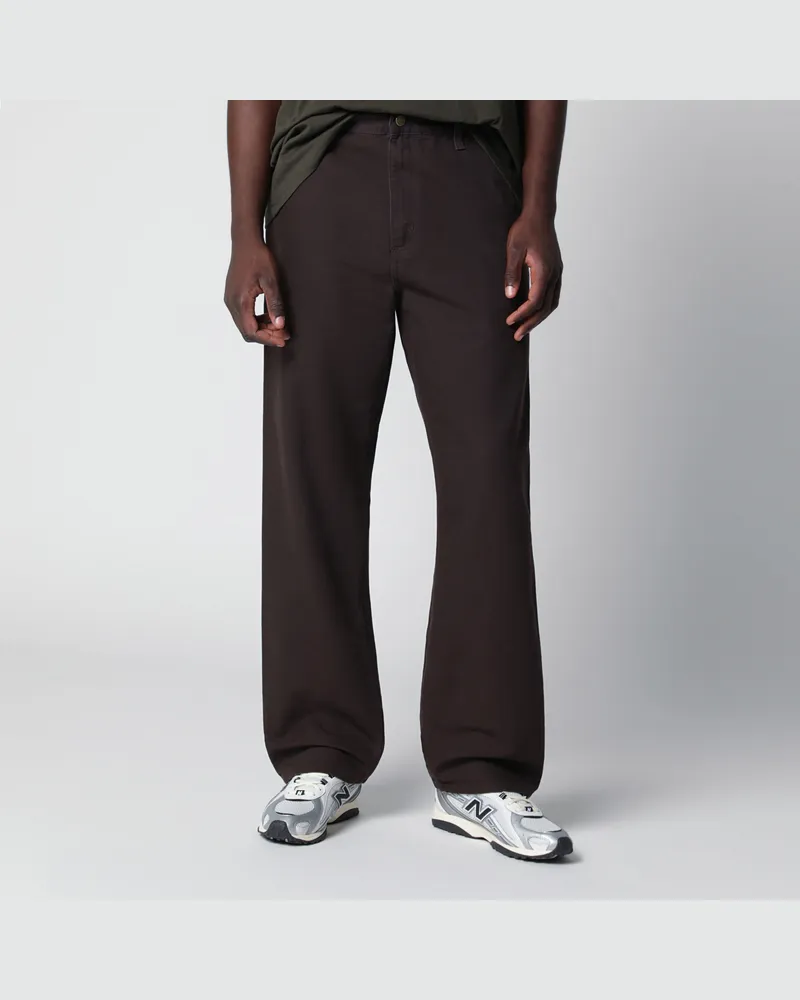 Carhartt WIP Single Knee Pant in Tobacco aus Bio-Baumwoll-Canvas Brown