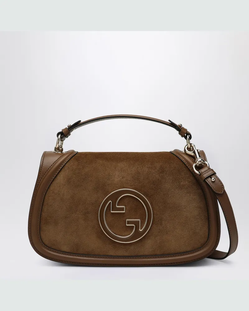 Gucci Mini Blondie braune Umhängetasche aus Wildleder Brown