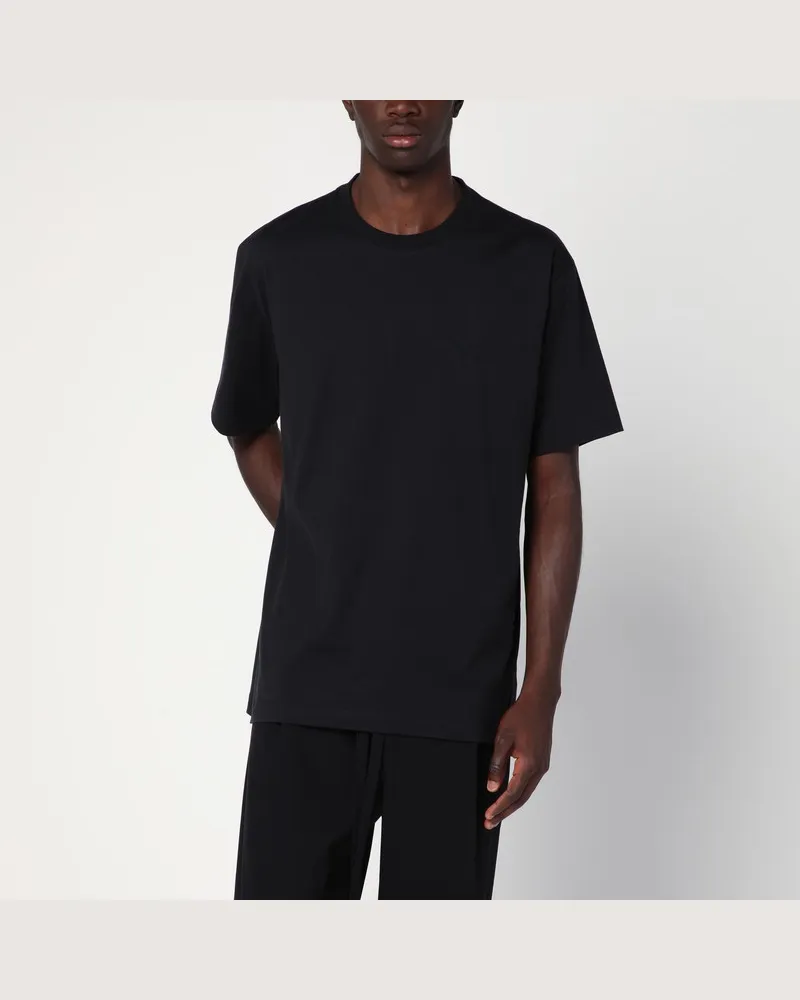 adidas Schwarzes T-Shirt aus Baumwolle mit Logo Schwarz