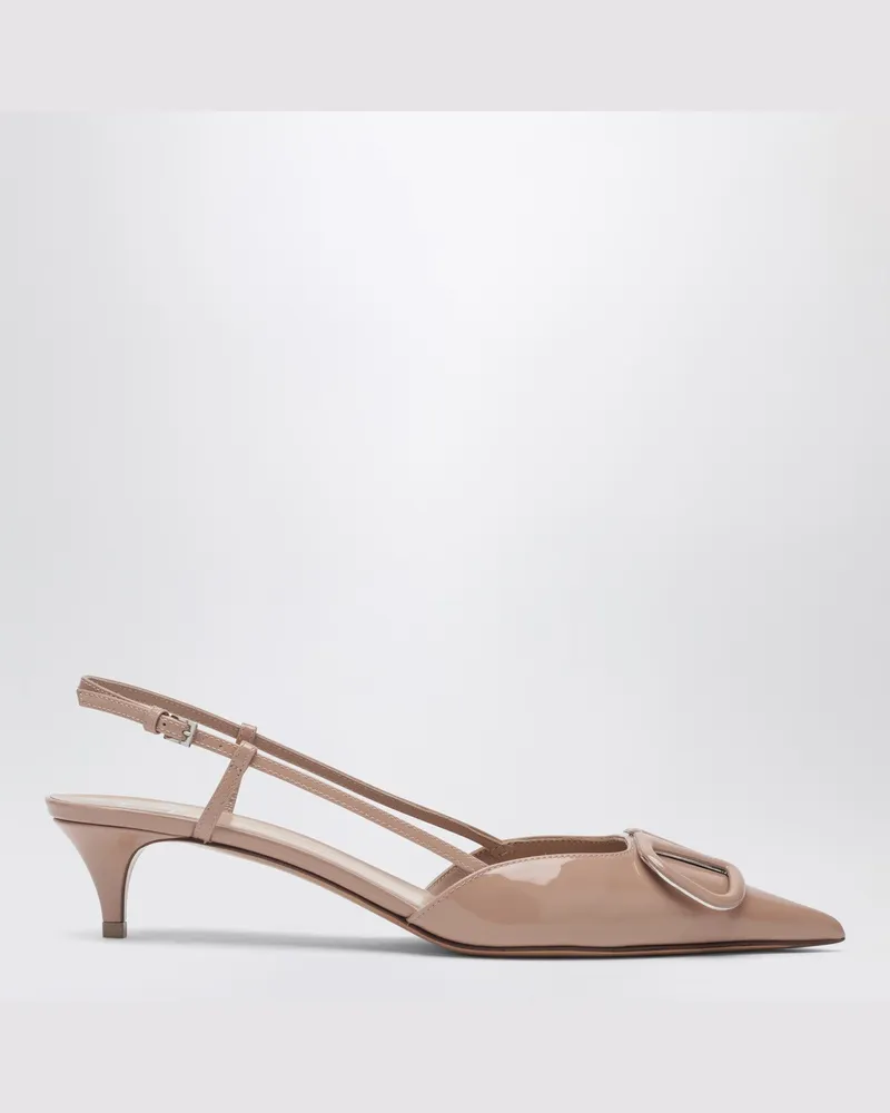 Valentino Garavani Vlogo Signature Slingback-Pumps rosa aus Lackleder Pink