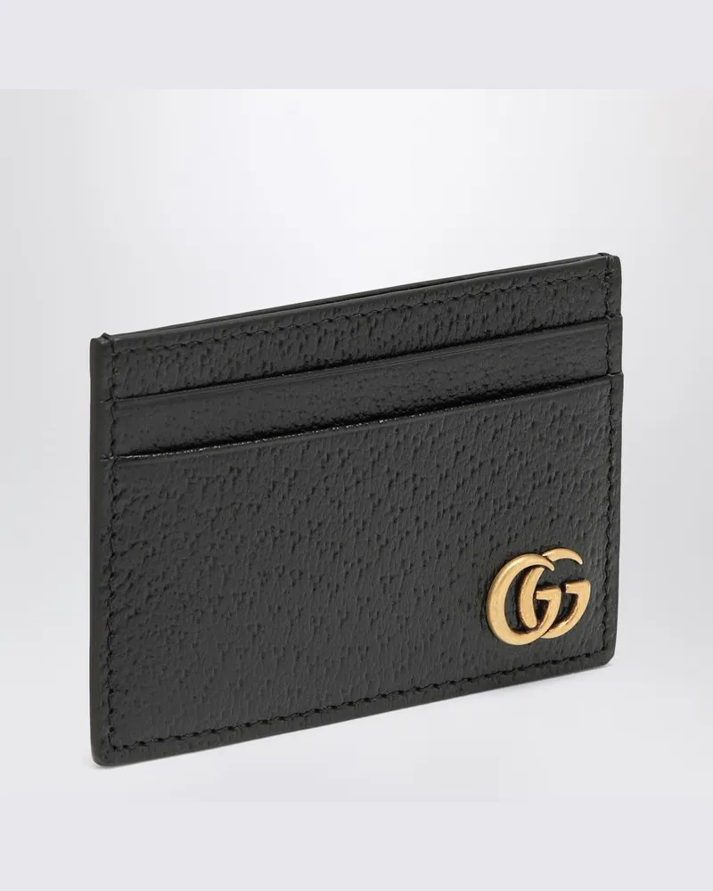 Gucci GG Marmont Geldklammer aus schwarzem Leder Schwarz