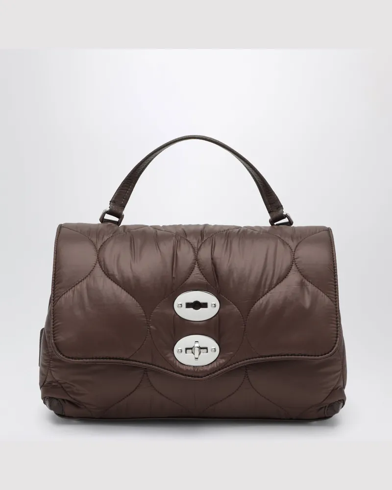 Zanellato Kleine Postina Tasche aus wattiertem Textil in Perugia-Braun Brown
