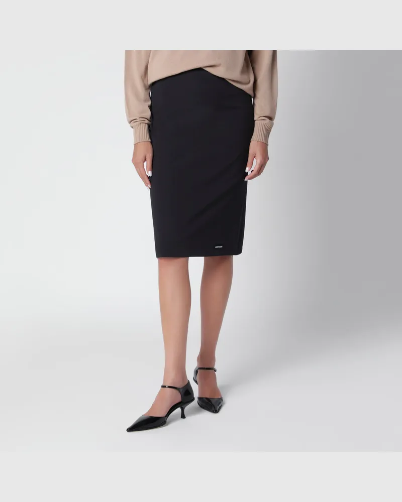 Miu Miu Schwarzer Bleistiftrock aus Stretchpopeline Black