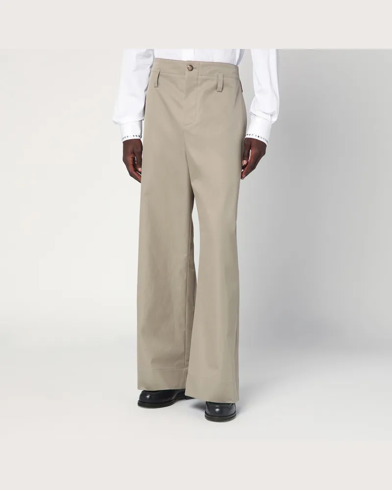 Alexander McQueen Beige Chinohose aus Baumwollgabardine Beige