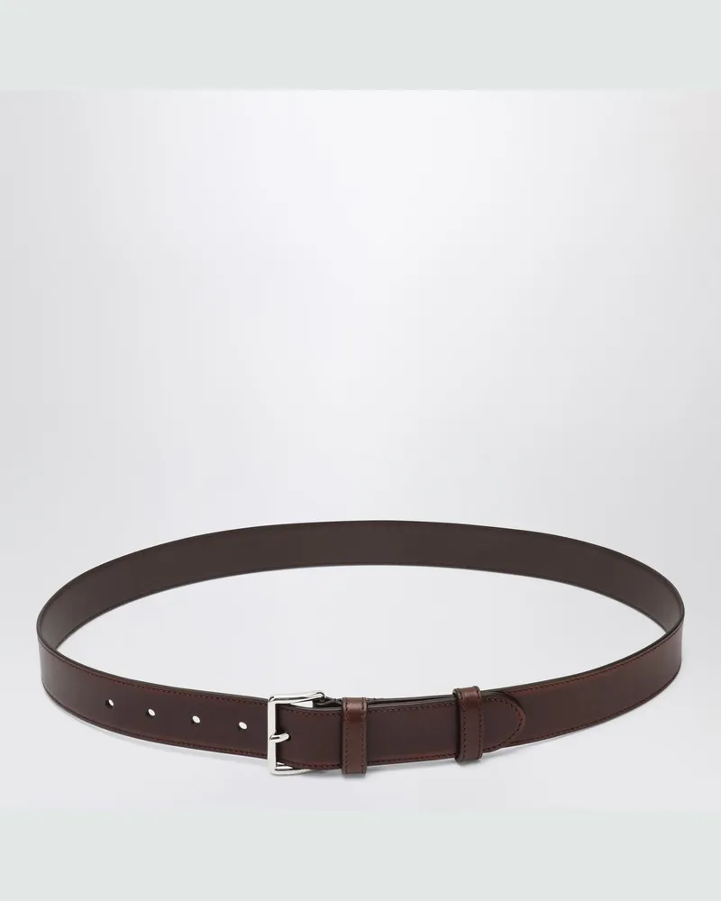 Prada Gürtel in Ebenholzfarbe aus gealtertem Leder 