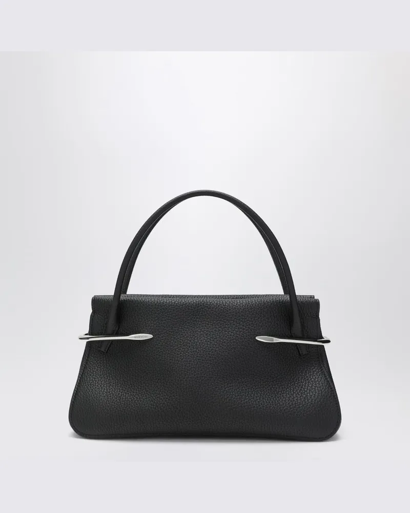 Givenchy Mittlere Tasche Pinch aus schwarzem Narbenleder Schwarz