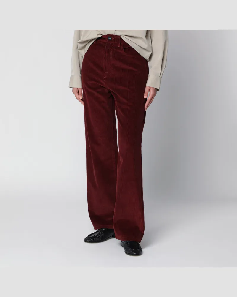 Róhe Cordhose in Bordeaux Red