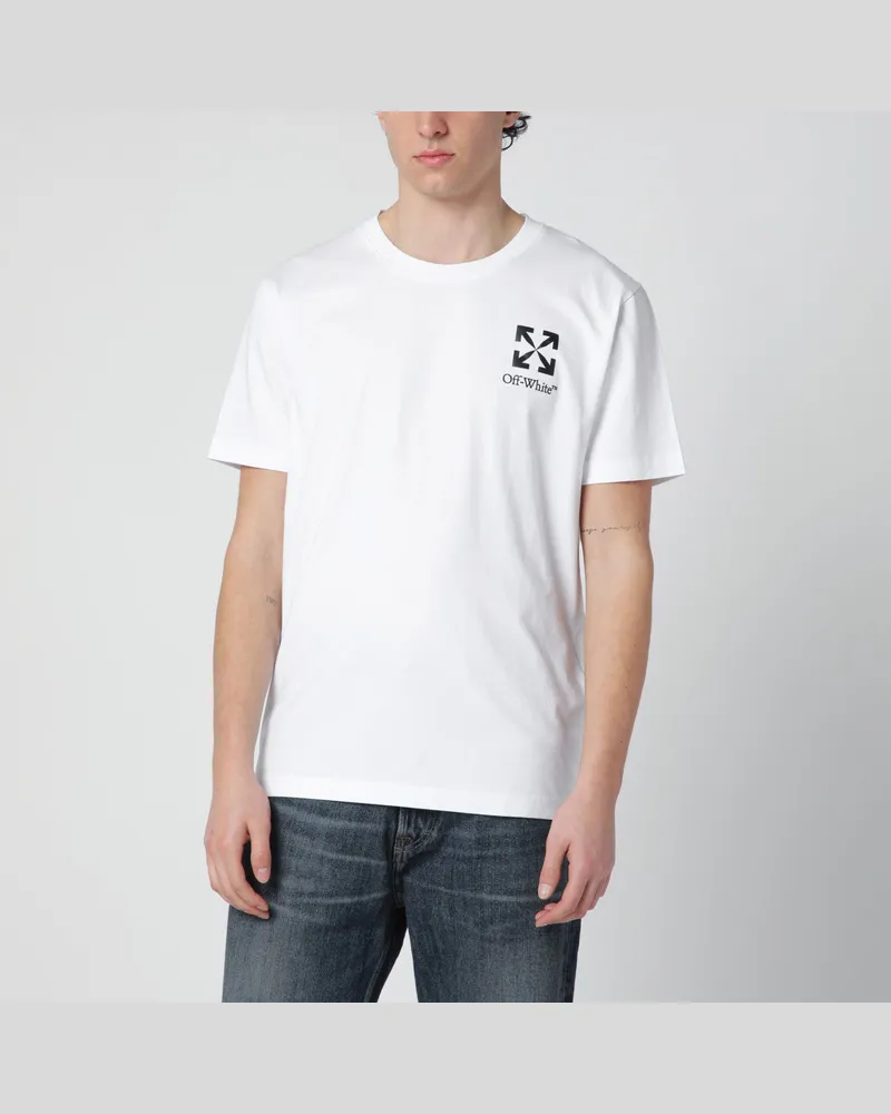 OFF-WHITE Weißes T-Shirt mit Small Arrow Logo 