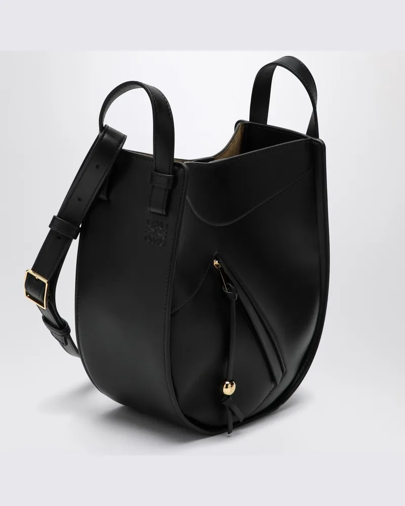 Loewe Schwarze kleine Hammock Tasche Schwarz