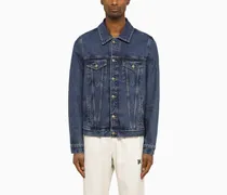 Blaue Jeansjacke mit Monogram