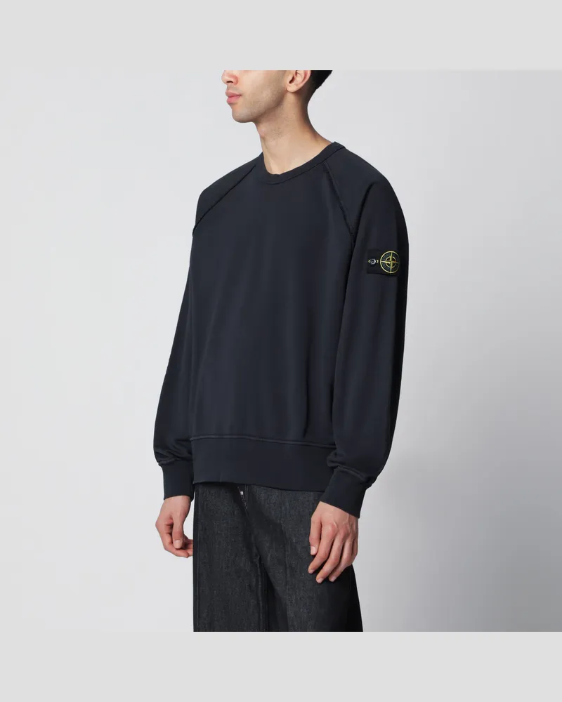 Stone Island Oversize-Sweatshirt in Marineblau aus Baumwolle Blue