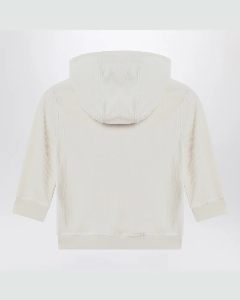 Givenchy Cremefarbener gerippter Kapuzenpullover 