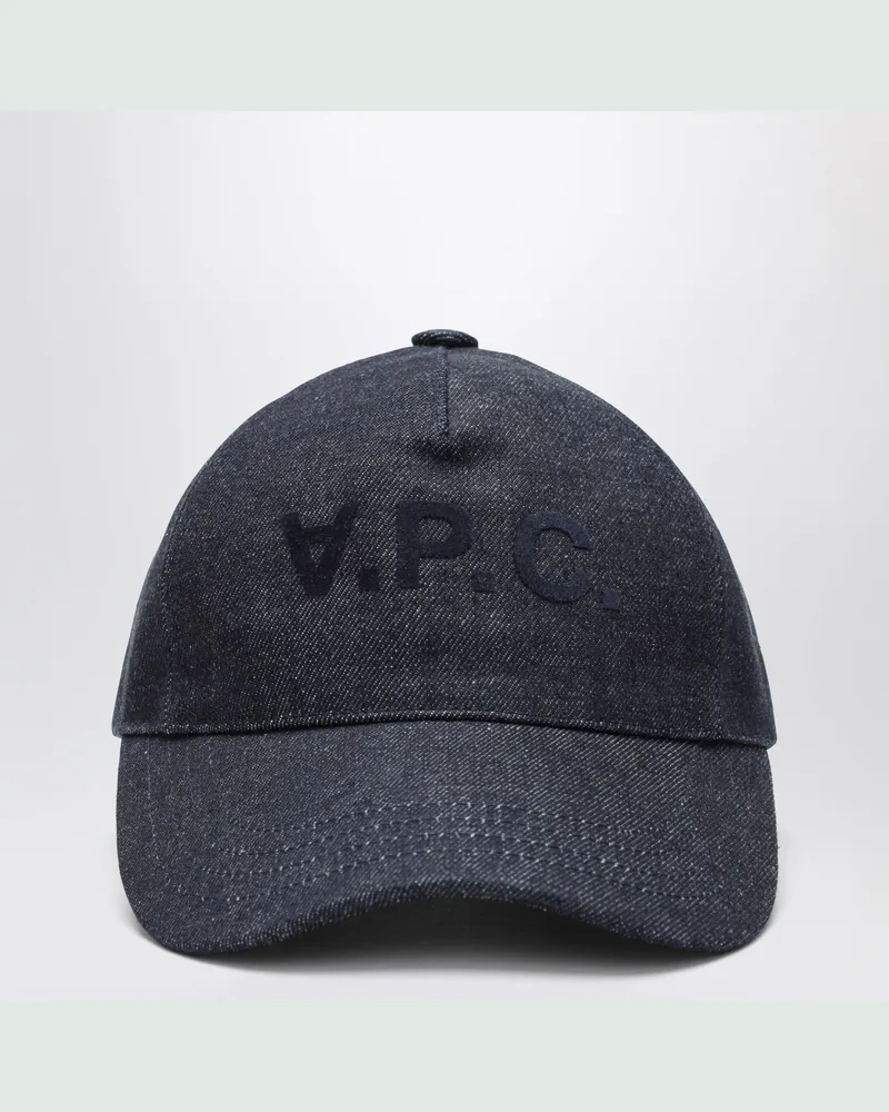 A.P.C. Baseballkappe aus indigofarbener Baumwolle Blue
