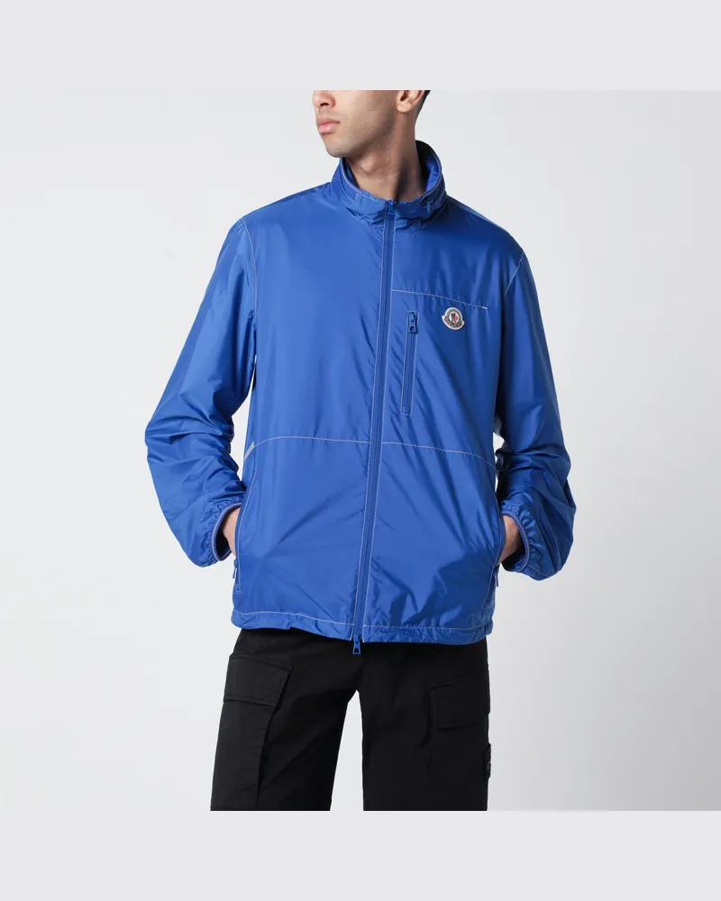 Moncler Arrakis Rainwear-Jacke blau mit abnehmbarer Kapuze Blue