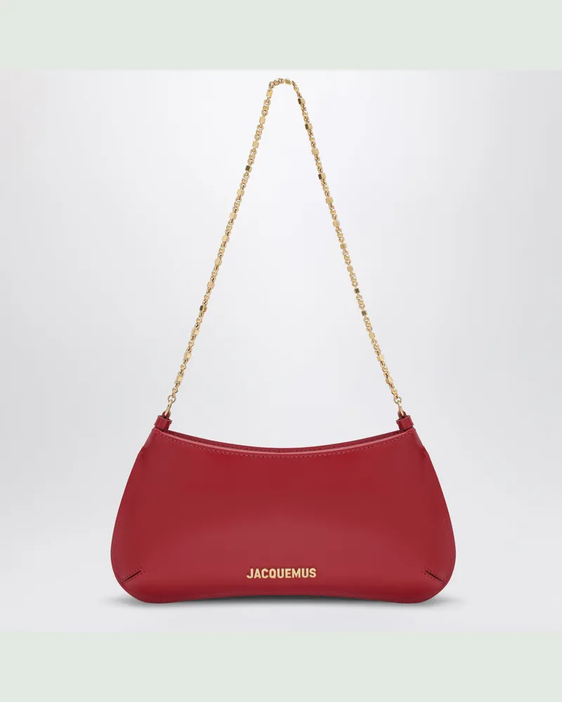 Jacquemus Le Bisou Chaine Tasche aus rotem Lackleder Red