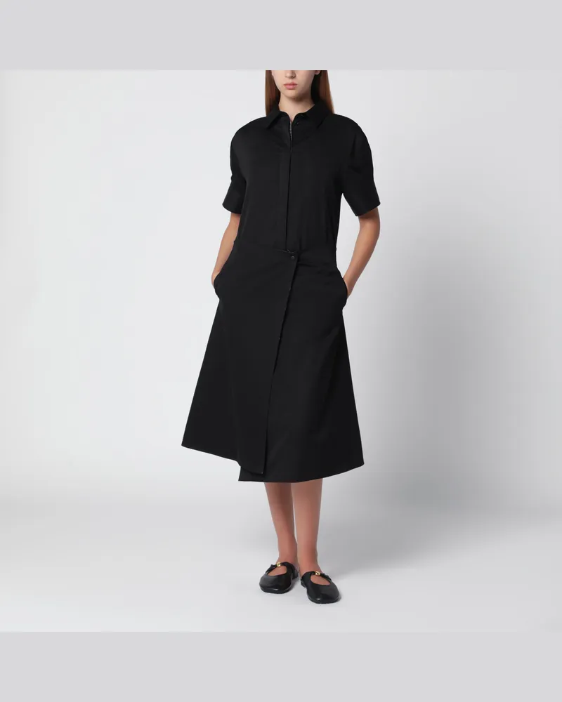 Loewe Schwarzes Hemdblusenkleid aus Baumwolle Black