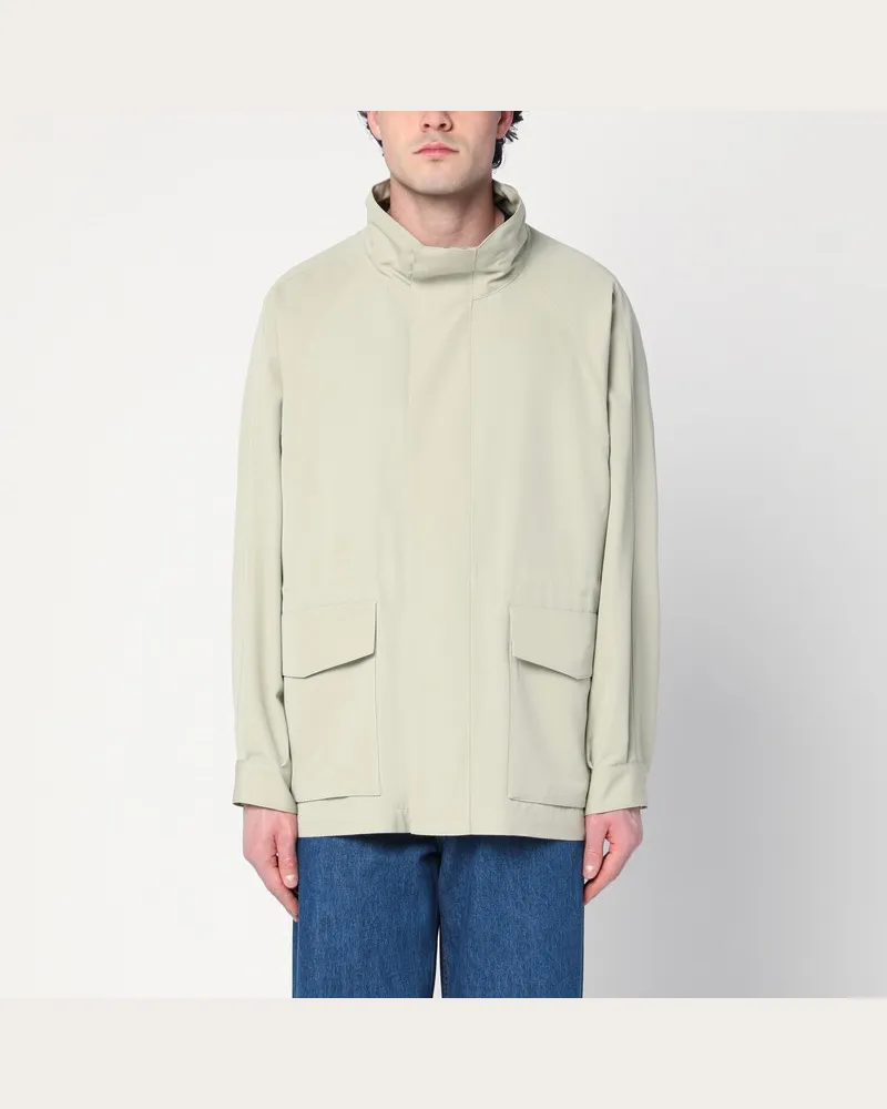 AURALEE Hellolivgrüne Jacke aus Wolle Beige