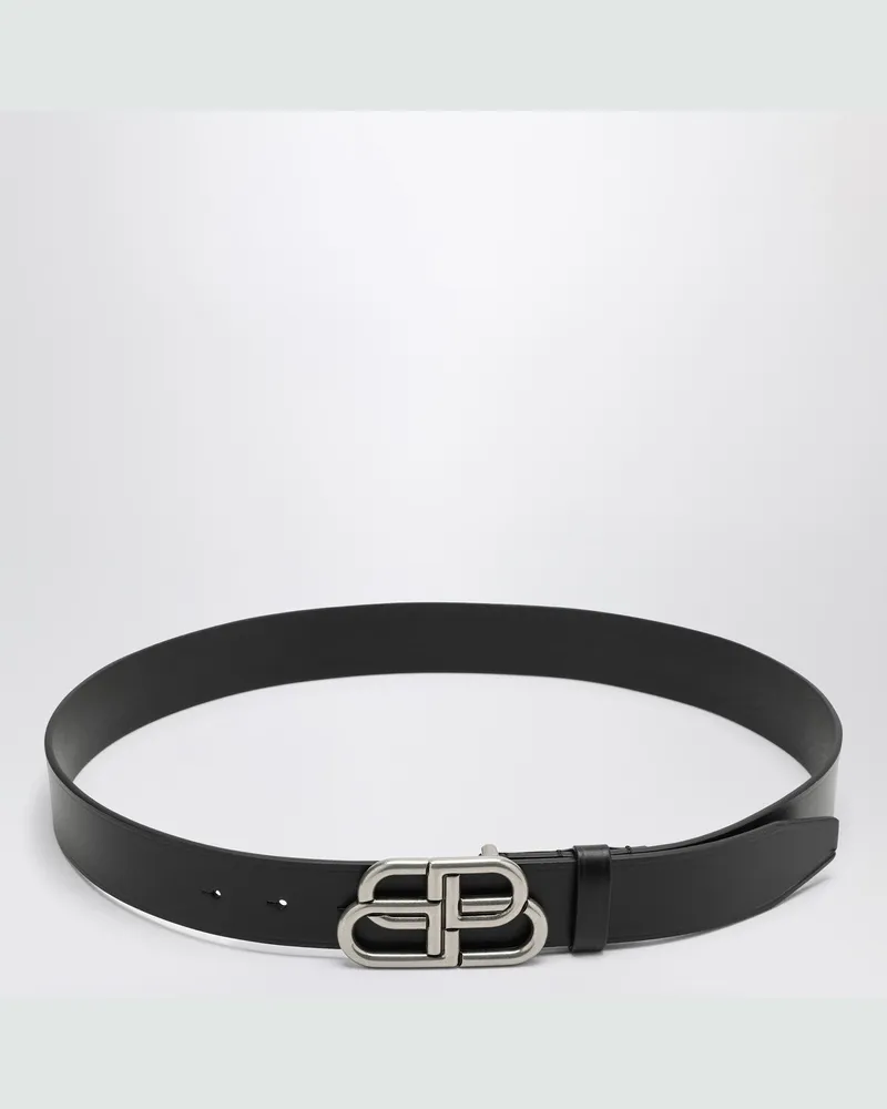Balenciaga Ceinture BB noire en cuir Black