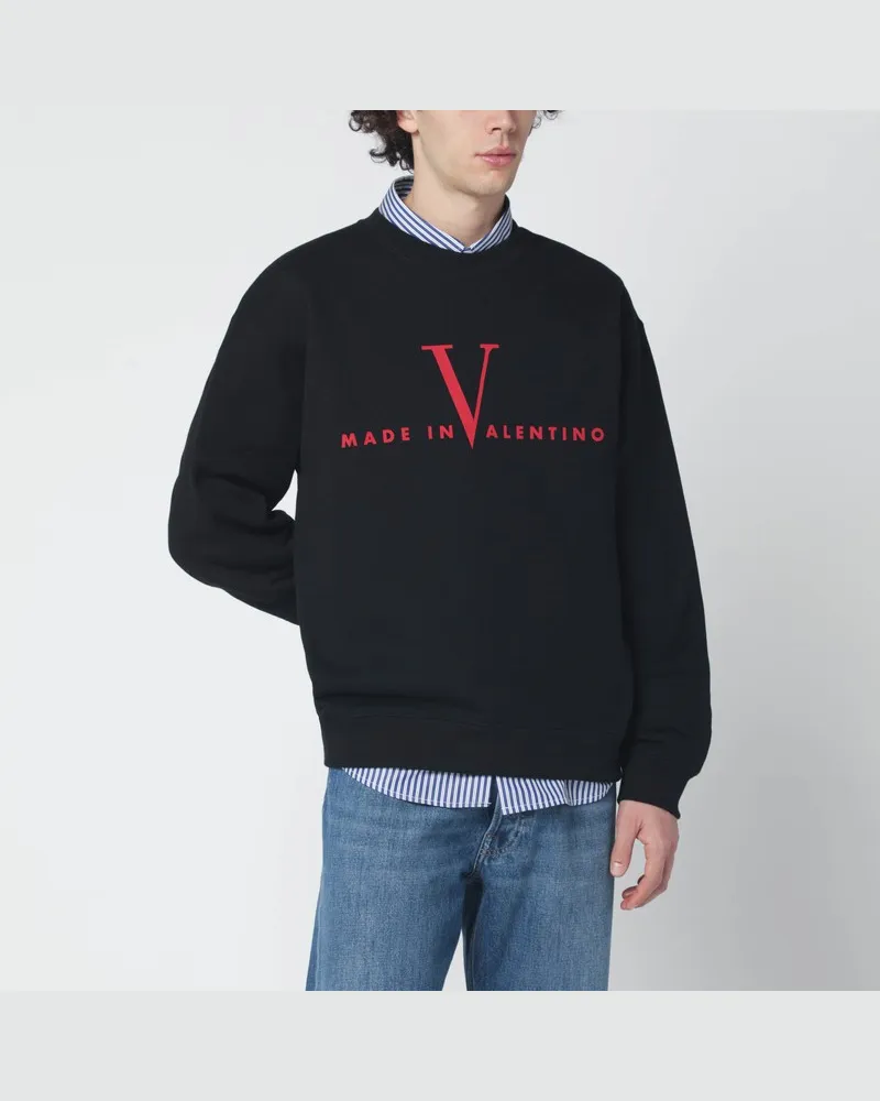 Valentino Garavani Schwarzes Made In  Sweatshirt Schwarz