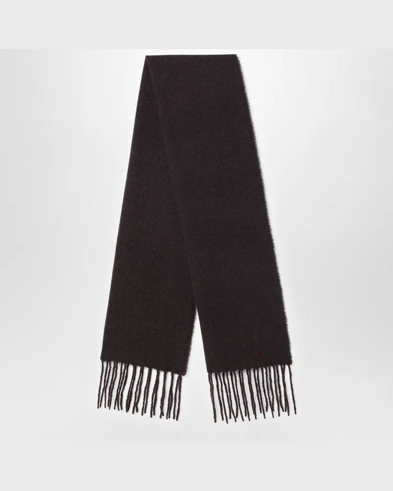 Destin Ebenholzbrauner Schal aus Wolle und Kaschmir Brown