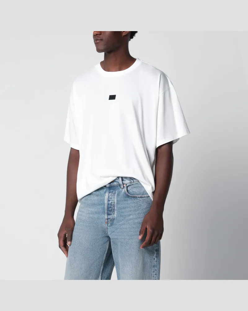 Maison Margiela Weißes T-Shirt aus Baumwolljersey White
