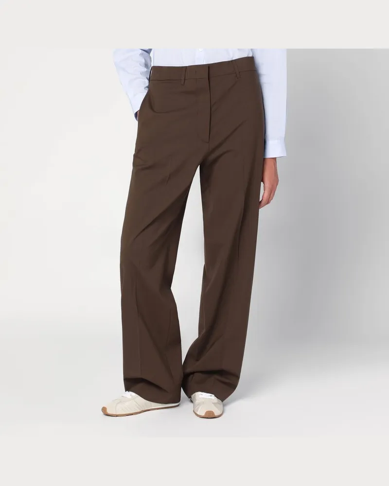 Miu Miu Braune Wollhose Braun