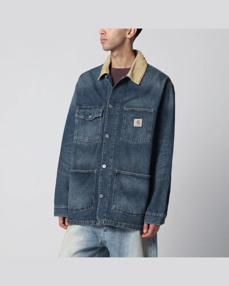 Carhartt WIP Warren Chore Coat Jeansjacke aus Bio-Baumwolle blau Blue