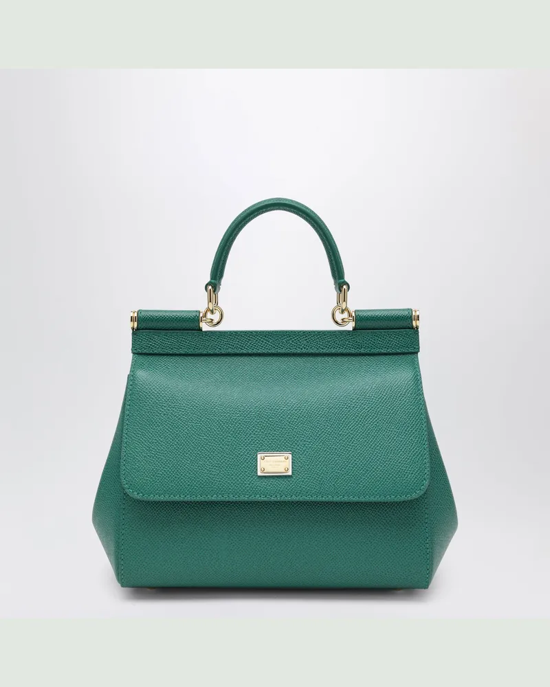 Dolce & Gabbana Sicily Handtasche in mittlerer Größe in Smaragdgrün Green