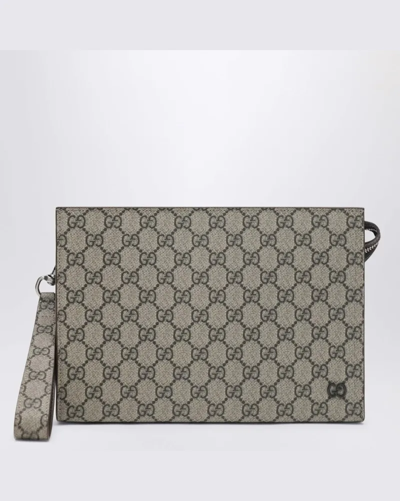 Gucci Kleine Tasche aus GG-Gewebe in Beige/Ebenholz Beige