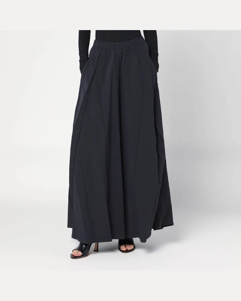 Balenciaga Schwarzer ausgewaschener Baumwoll-Maxirock 