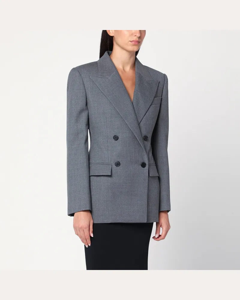Givenchy Doppelreihige Wolljacke in Grau Grey
