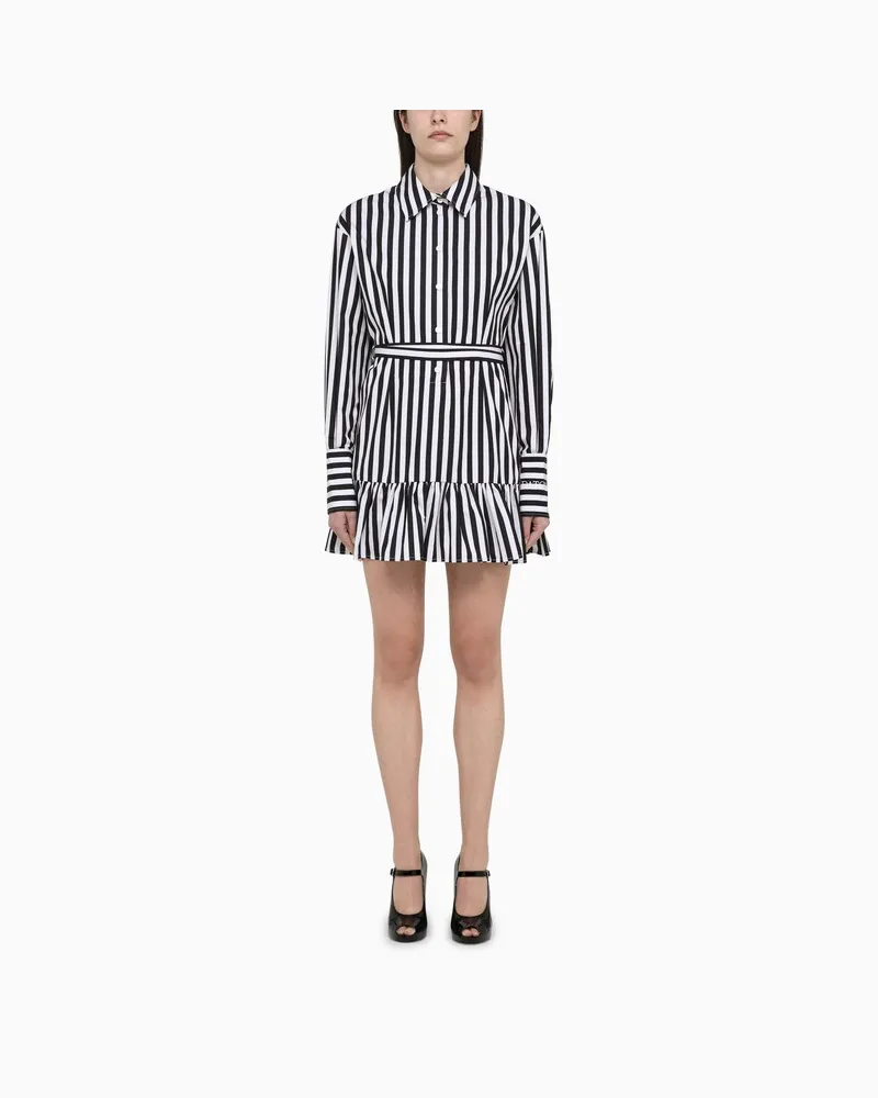 Patou Gestreiftes Mini-Hemdkleid aus Baumwolle weiß/schwarz ["schwarz"