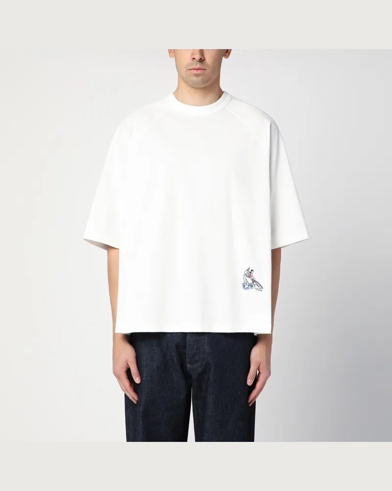 Bottega Veneta Weißes Oversize-T-Shirt aus Baumwolle Weiß