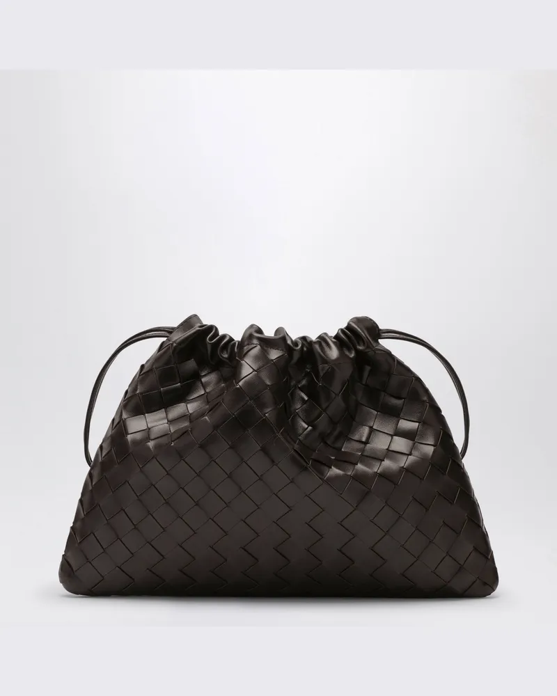 Bottega Veneta Mittlerer Fondant Dustbag aus Intrecciato Brown