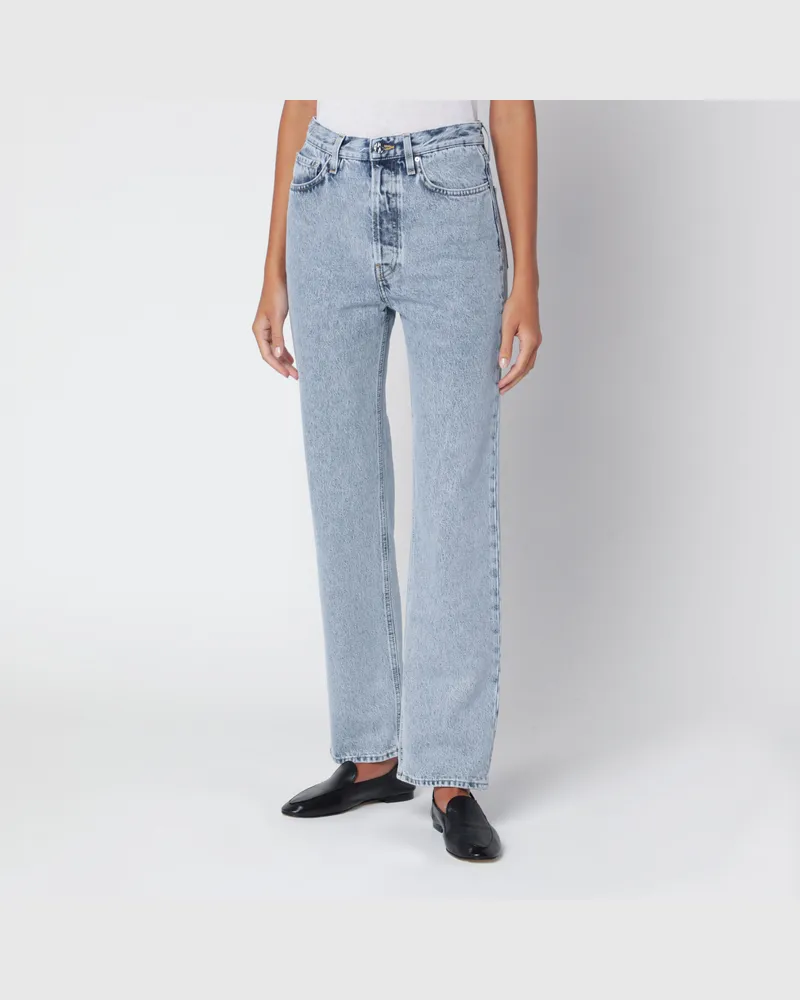 Totême Klassische blaue Jeans aus Bio-Baumwolle Light