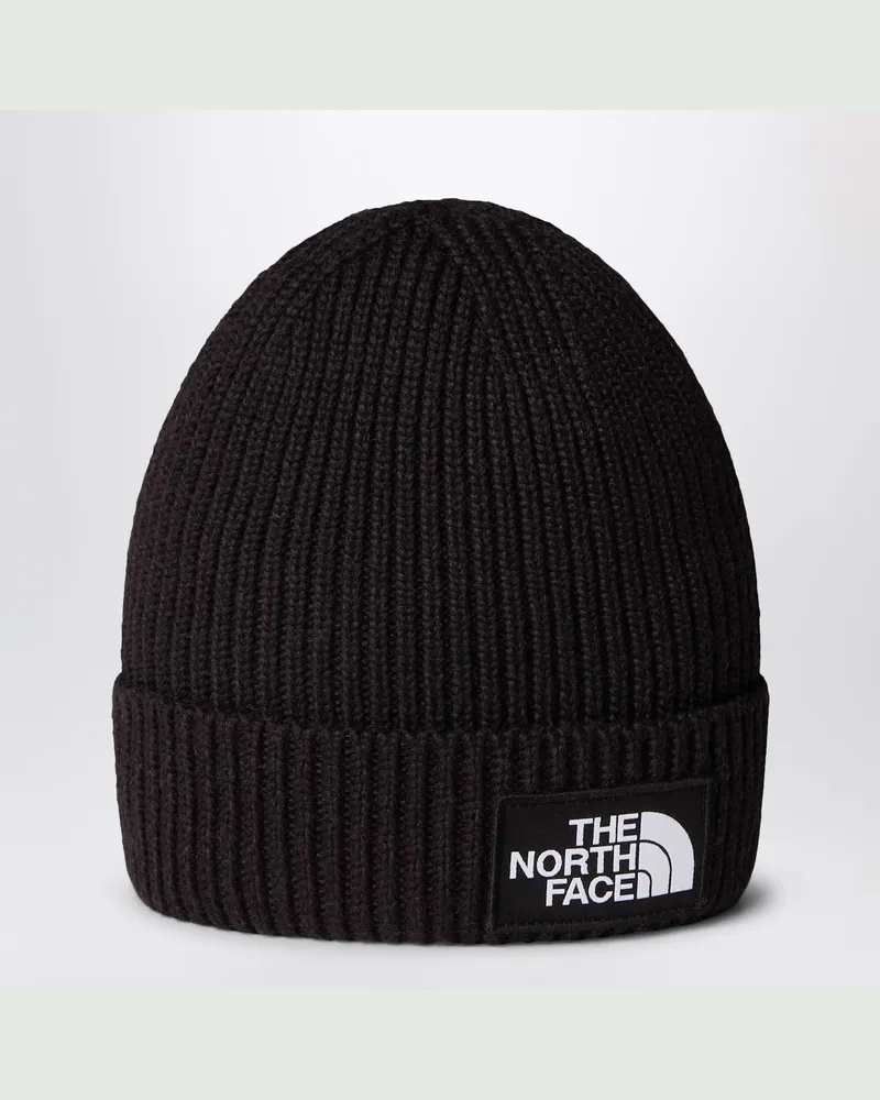 The North Face Black beanie with logo patch Black