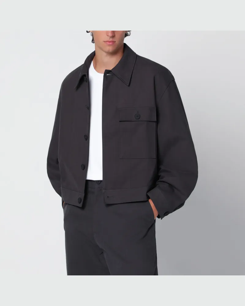 Studio Nicholson Drey Jacke aus brauner Baumwolle Grey