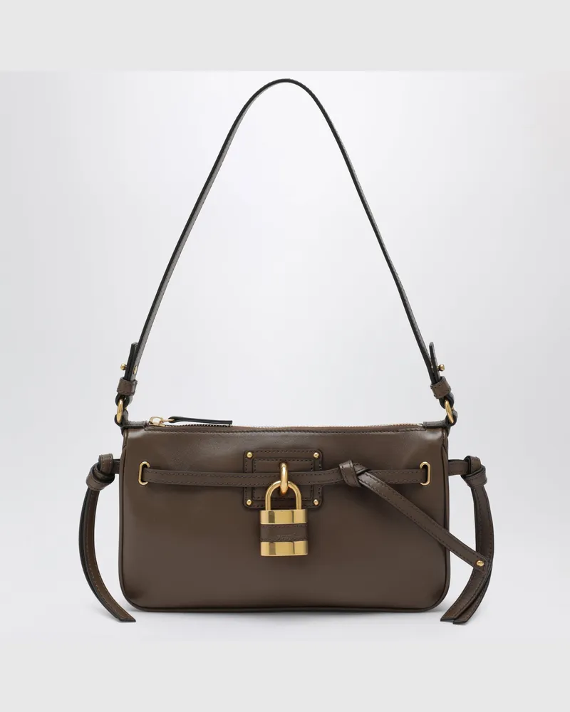 Chloé Mini Paddington Sling Clutch aus braunem Nappaleder Brown