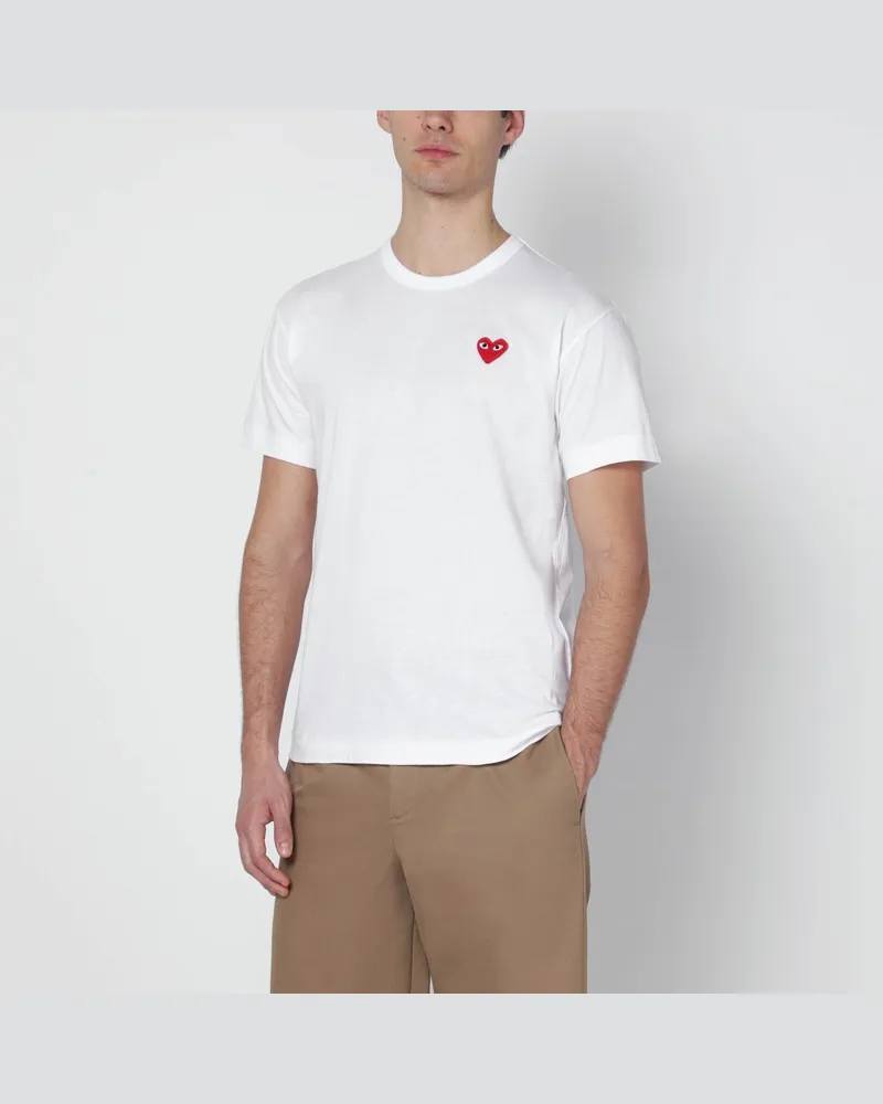 Comme des Garçons Weißes Baumwoll-T-Shirt Weiß