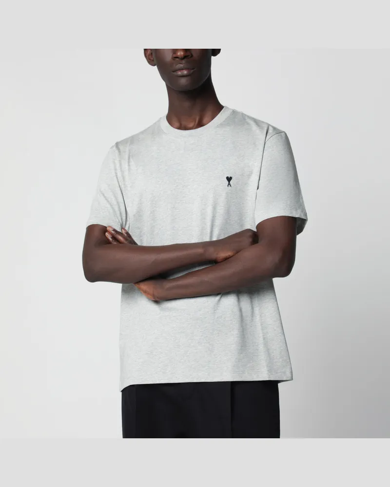 AMI Paris T-Shirt Ami De Coeur grau aus Baumwolle Grey