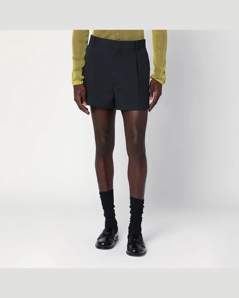 Gucci Shorts dunkelgrau in Wolltwill Grey