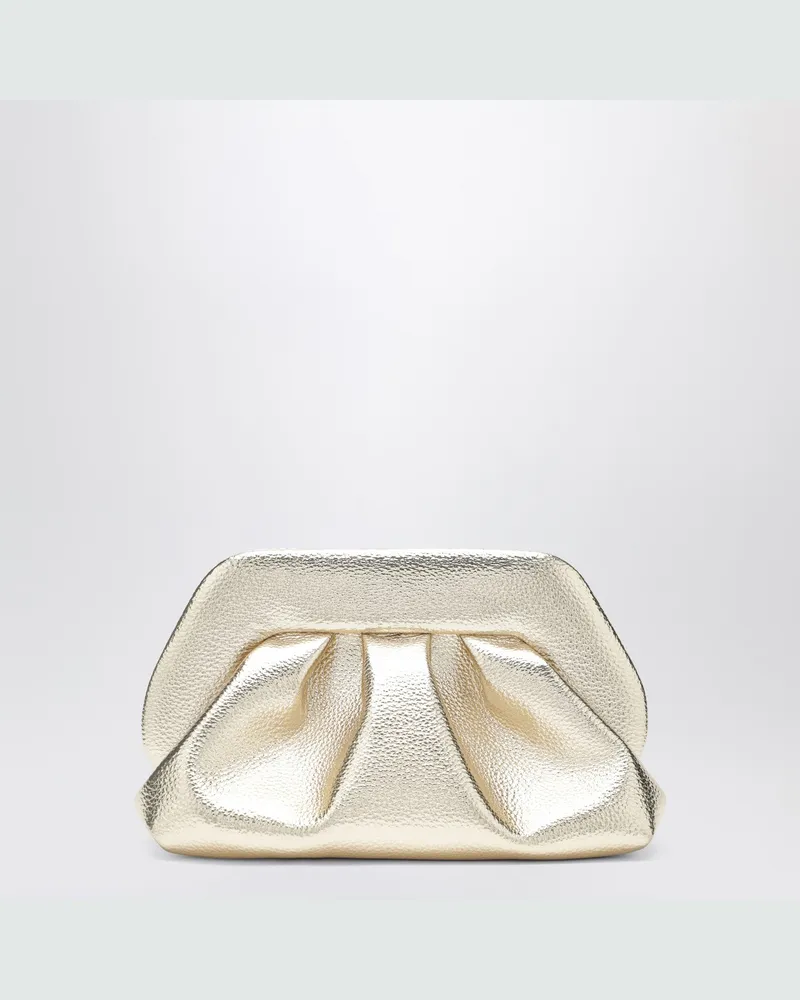 THEMOIRÈ Tia Clutch in Gold Metal