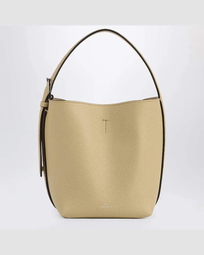 Totême Kleine beige Belted Tote Bag aus Leder Beige