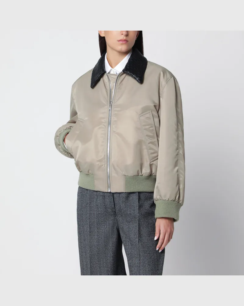 Bottega Veneta Tarragon padded jacket in satin nylon Green