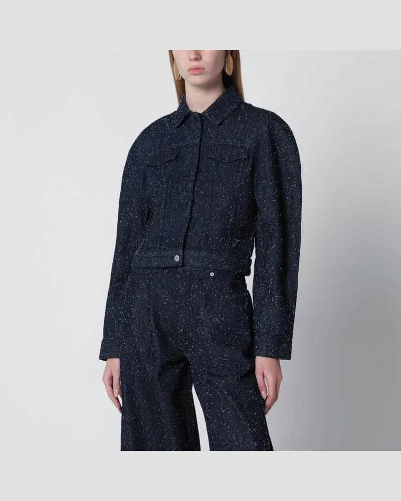 Jacquemus Marineblaue Jacke aus Denim de-Nîmes Ovalo Blue