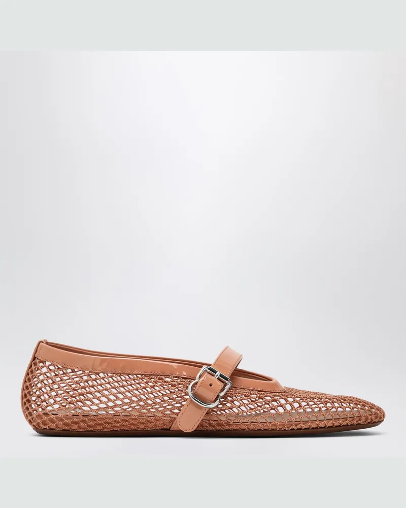 Alaïa Ballerina aus rosafarbenem Netzstoff Pink