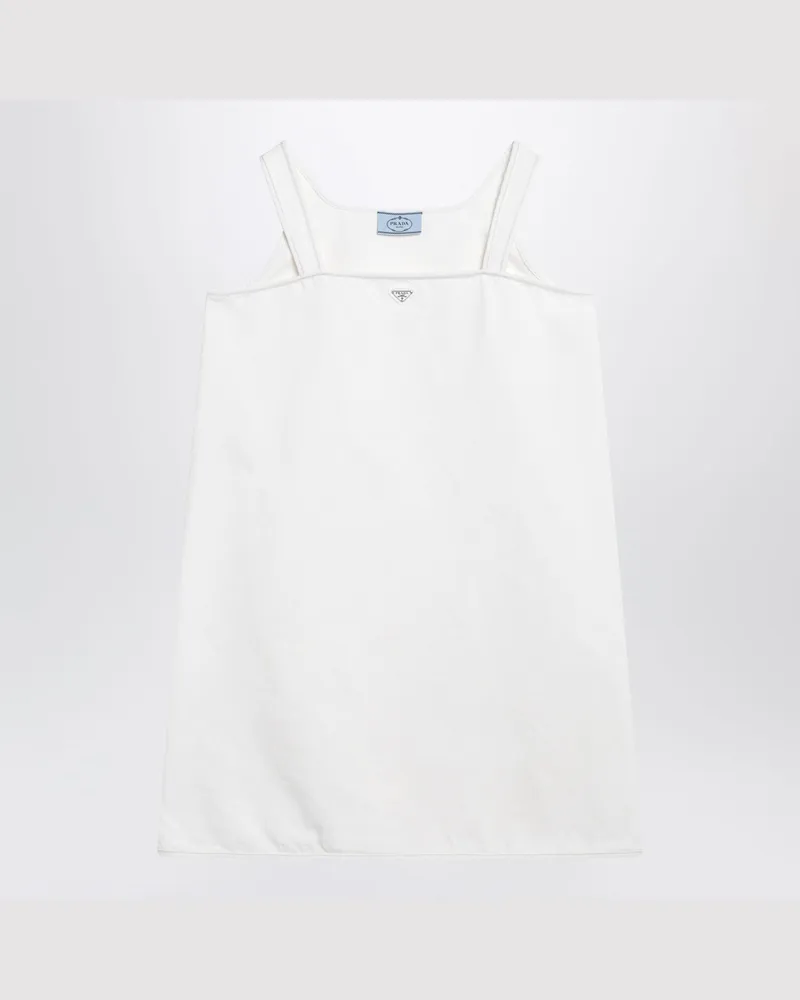 Prada Weißes Minikleid aus Denim im Used-Look White