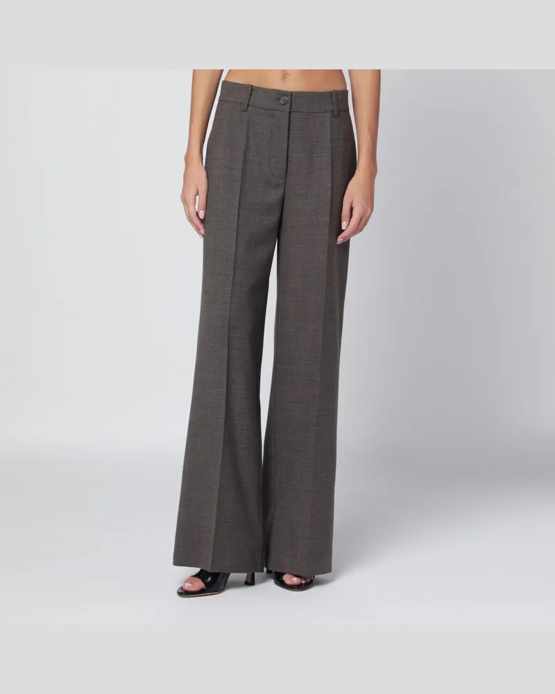 P.A.R.O.S.H. Kastanienbraune Hose aus Wollmischung Braun